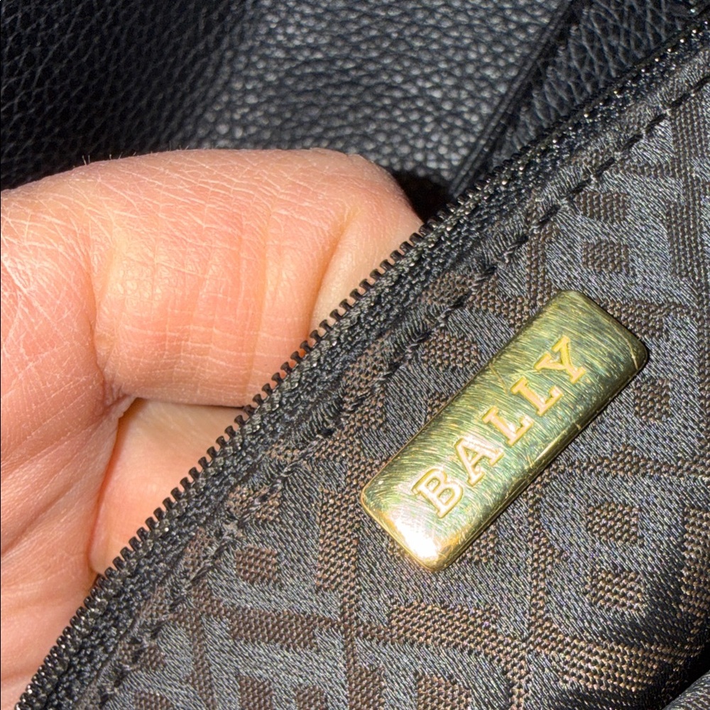 Bally Black Woven Leather Crossbody Bag EUC - Picture 16 of 16